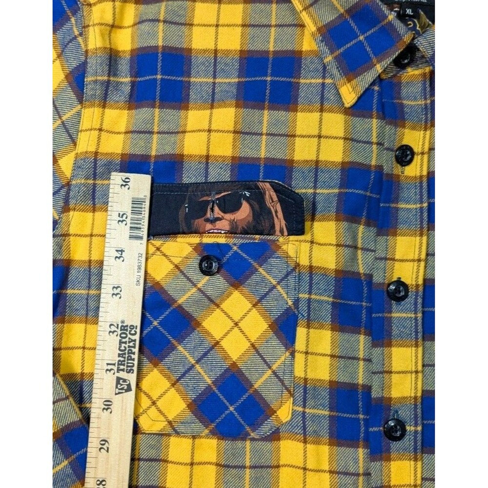 Middle Of Beyond Flannel Shirt Teen Wolf Plaid Mens XL 80's Cult Classic - Picture 9 of 9